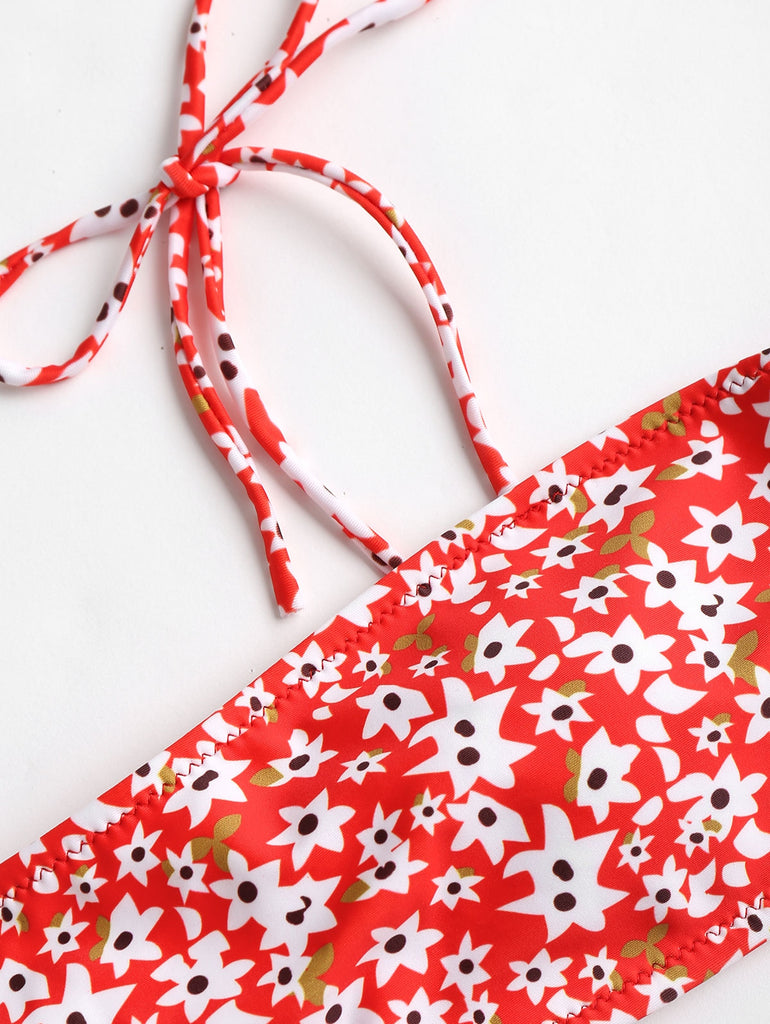 Floral Knot High Leg Bikini
