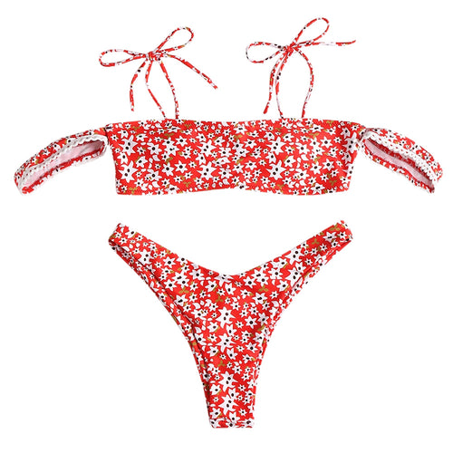 Floral Knot High Leg Bikini