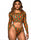 African Print Swimwear Thong Bikini Set