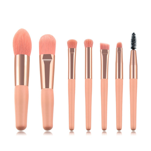 7/8pcs Little Cute Pink Makeup Brushes