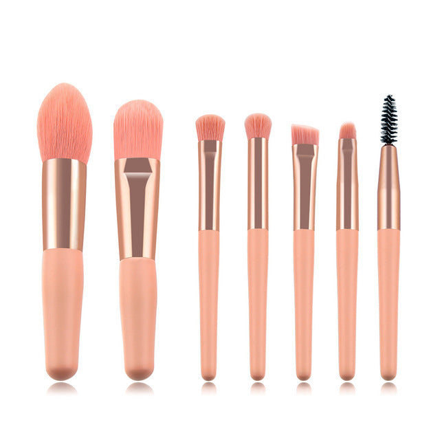 7/8pcs Little Cute Pink Makeup Brushes